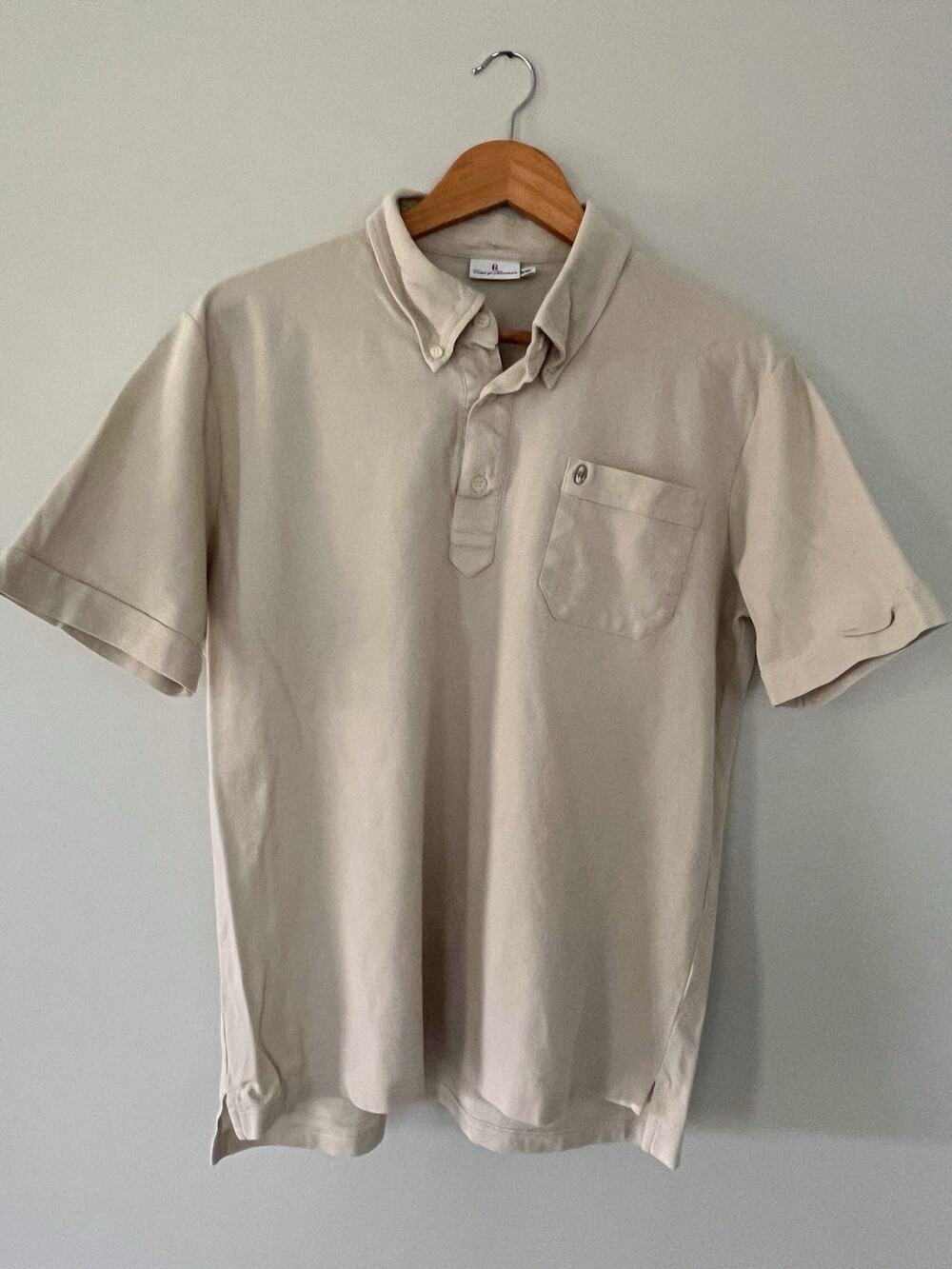 Conte of Florence Beige Polo Shirt Mens XXL